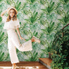 Green Palm Trees Embossed Wallpaper, Rich Textured Wallcovering, Large 114 sq ft Roll, Washable, Sturdy, Plants Leaves Wallpaper, Wall Decor - Adawall -Houston Wallpaper Store - Walcoverings, Curtains & Wall Panels