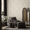 Italian Damask Embossed Wallpaper, Off White Sparkling Neutral Colors Luxury Wallcovering, 3D Textured, Non-Woven, Non-Pasted - Adawall -Houston Wallpaper Store - Walcoverings, Curtains & Wall Panels