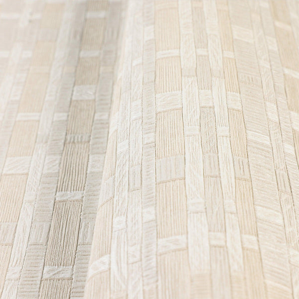 Light Cream Realistic Basket Weave Wallpaper, 3D Deep Embossed Premium Wallcovering - Adawall -Houston Wallpaper Store - Walcoverings, Curtains & Wall Panels