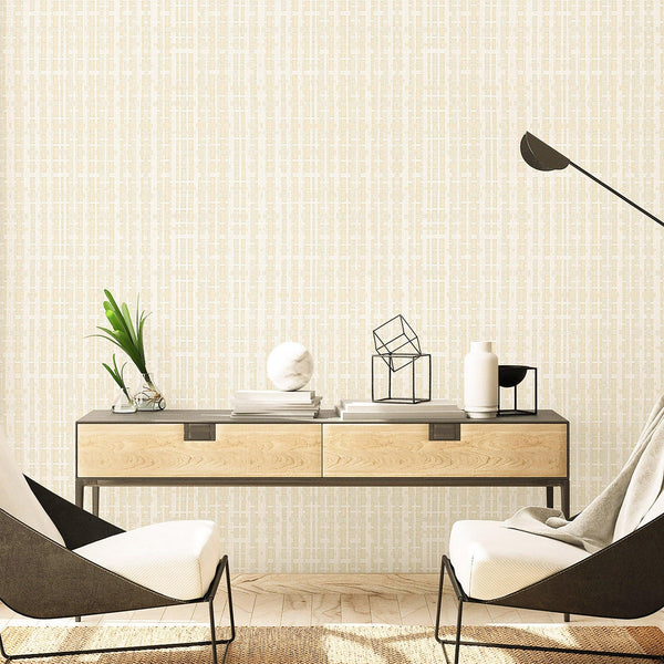 Light Cream Realistic Basket Weave Wallpaper, 3D Deep Embossed Premium Wallcovering - Adawall -Houston Wallpaper Store - Walcoverings, Curtains & Wall Panels