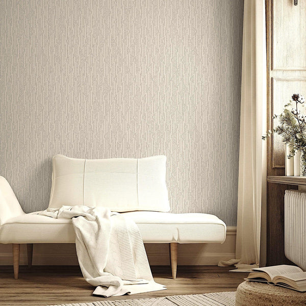 Light Gray Diamond Shapes Wallpaper, Shiny 3D Deep Embossed Lines Stylish Modern Wallcovering - Adawall -Houston Wallpaper Store - Walcoverings, Curtains & Wall Panels