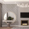 Light Gray Distressed Solid Color Wallpaper, 3D Embossed Shiny Wallcovering, Weathered Effect - Adawall -Houston Wallpaper Store - Walcoverings, Curtains & Wall Panels