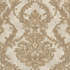 Luxury Sparkling Deep Embossed Damask Wallpaper, Beige, Rose Gold Beautiful Flocked Shimmering Rich Textured Wallcovering - Adawall -Houston Wallpaper Store - Walcoverings, Curtains & Wall Panels