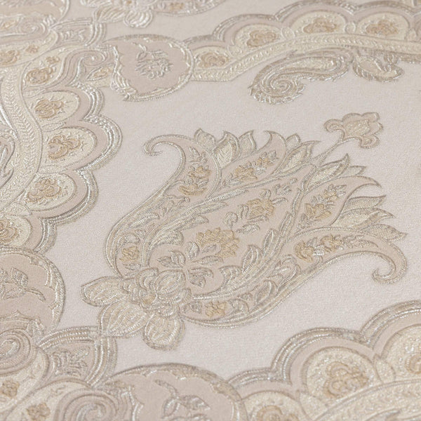 Modern Light Color Damask Wallpaper, Home Wall Decor, Aesthetic Wallpaper, Textured Wallcovering Non-Adhesive and Non-Peel and Stick - Adawall -Houston Wallpaper Store - Walcoverings, Curtains & Wall Panels