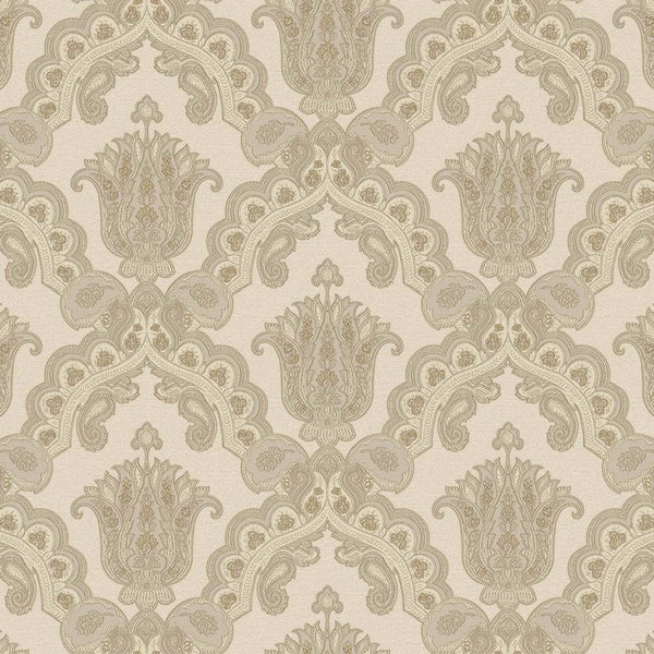 Modern Light Color Damask Wallpaper, Home Wall Decor, Aesthetic Wallpaper, Textured Wallcovering Non-Adhesive and Non-Peel and Stick - Adawall -Houston Wallpaper Store - Walcoverings, Curtains & Wall Panels