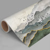 Mountain Scenic Wall Mural, Green Nature Wallpaper, Custom Size Wall Covering, Non-Woven, Non-Pasted, Removable, Washable, Extra Large Bird Art - Adawall -Houston Wallpaper Store - Walcoverings, Curtains & Wall Panels
