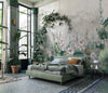 Nature Forest Wall Mural, Green Gray Trees Wallpaper, Botanic Theme Customized Wall Covering, Non-Woven, Non-Adhesive, Removable, Washable, Removable - Adawall -Houston Wallpaper Store - Walcoverings, Curtains & Wall Panels
