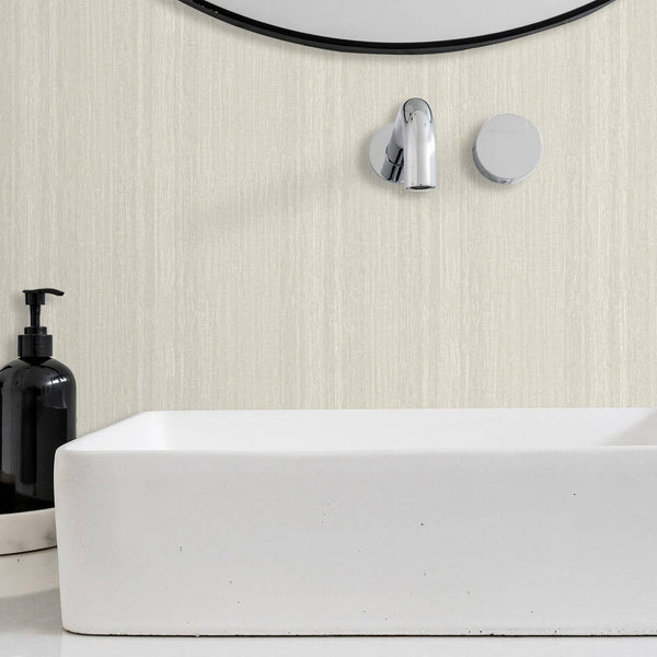 Off White 3D Embossed Modern Wallpaper, Subtle Neutral Colors Light Striped Design Wallcovering - Adawall -Houston Wallpaper Store - Walcoverings, Curtains & Wall Panels