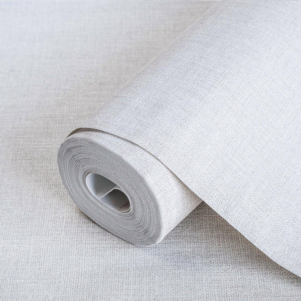 Off White Linen Textured Wallpaper, Cream Modern Neutral Colors Non-Pasted Wallcovering - Adawall -Houston Wallpaper Store - Walcoverings, Curtains & Wall Panels
