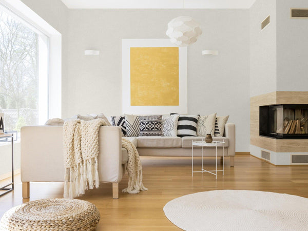 Off White Sparkling Plain Color Textured Wallpaper, Modern Look NEutral Colors Glittering Wallcovering - Adawall -Houston Wallpaper Store - Walcoverings, Curtains & Wall Panels