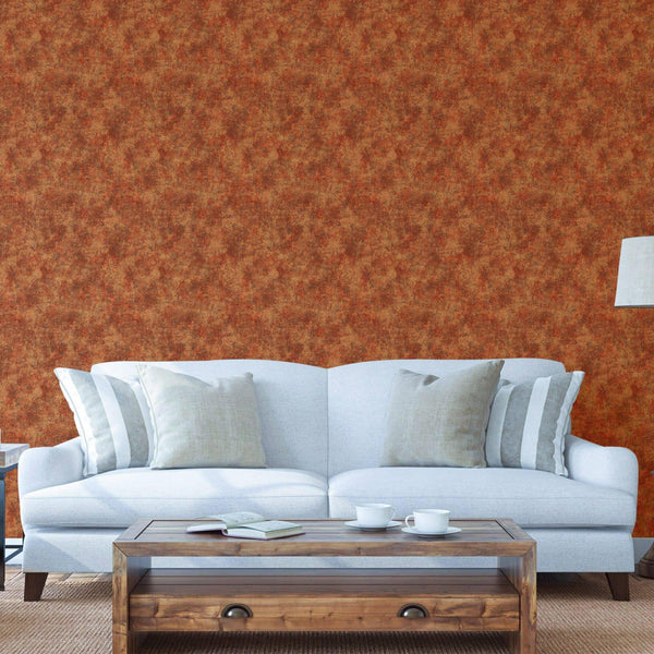 Orange Red Industrial Metallic Rustic Wallpaper, 3D Embossed Modern Worn-Out Style Distressed Weathered - Adawall -Houston Wallpaper Store - Walcoverings, Curtains & Wall Panels