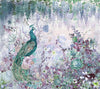 Peacock Forest Wall Mural, Green Scenic Non-Woven Nature Theme Large Wall Poster, Non-Adhesive Modern Jungle Wall Art - Adawall -Houston Wallpaper Store - Walcoverings, Curtains & Wall Panels