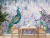Peacock Forest Wall Mural, Green Scenic Non-Woven Nature Theme Large Wall Poster, Non-Adhesive Modern Jungle Wall Art - Adawall -Houston Wallpaper Store - Walcoverings, Curtains & Wall Panels