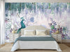 Peacock Forest Wall Mural, Green Scenic Non-Woven Nature Theme Large Wall Poster, Non-Adhesive Modern Jungle Wall Art - Adawall -Houston Wallpaper Store - Walcoverings, Curtains & Wall Panels