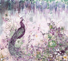 Peacock Forest Wall Mural, Purple Scenic Non-Woven Nature Theme Large Wall Poster, Non-Adhesive Modern Jungle Wall Art - Adawall -Houston Wallpaper Store - Walcoverings, Curtains & Wall Panels