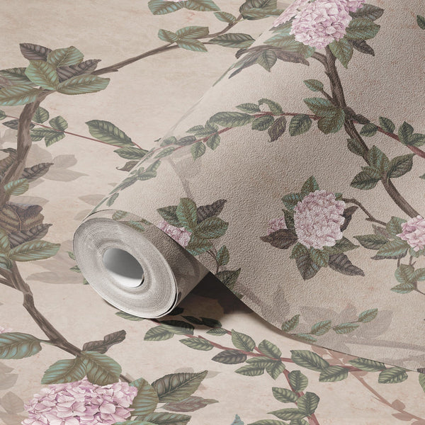 Peony Chinoiserie Blossom Wall Mural, Light Green Floral Bloom Wallpaper, Oversized Contemporary Custom Size Wall Art, Non-Woven, Non-Pasted, Removable - Adawall -Houston Wallpaper Store - Walcoverings, Curtains & Wall Panels