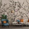 Peony Chinoiserie Blossom Wall Mural, Light Green Floral Bloom Wallpaper, Oversized Contemporary Custom Size Wall Art, Non-Woven, Non-Pasted, Removable - Adawall -Houston Wallpaper Store - Walcoverings, Curtains & Wall Panels