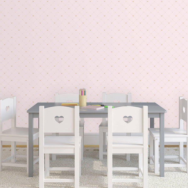 Pink Girls Room Textured Wallpaper, Girls Bedroom Wall Paper, Nursery Wallpaper, 114 sq ft, Girls Bedroom, Kids Bathroom, Girl Bathroom Wall - Adawall -Houston Wallpaper Store - Walcoverings, Curtains & Wall Panels