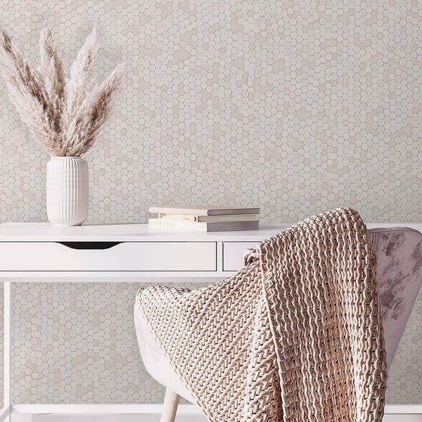 Plain Textured Pattern Gray Embossed Wallpaper, Home Wall Decor, Aesthetic Wallpaper, Textured Wallcovering Non-Adhesive 41.7”W X 393”H - Adawall -Houston Wallpaper Store - Walcoverings, Curtains & Wall Panels