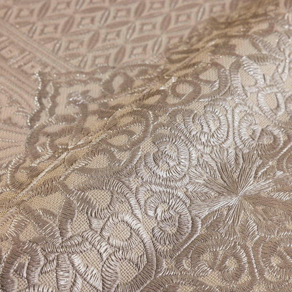 Quilted 3D Embossed Wallpaper, Beige, Flocked Rich Textured Velvet Feel Luxury Wallcovering, Vintage Washed Patchwork Style, Non-Woven - Adawall -Houston Wallpaper Store - Walcoverings, Curtains & Wall Panels