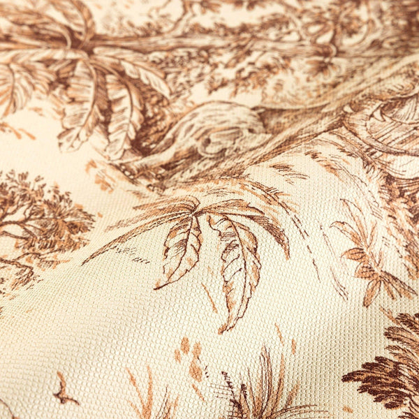 Red Tropical Toile Textured Wallpaper, Stylish Plants Animals Jungle Forest Theme Wallcovering - Adawall -Houston Wallpaper Store - Walcoverings, Curtains & Wall Panels