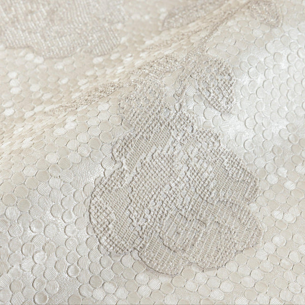 Rose Themed White Flowered Embossed Wallpaper, Home Wall Decor, Aesthetic Wallpaper, Textured Wallcovering Non-Adhesive - 41.7”W X 393”H - Adawall -Houston Wallpaper Store - Walcoverings, Curtains & Wall Panels