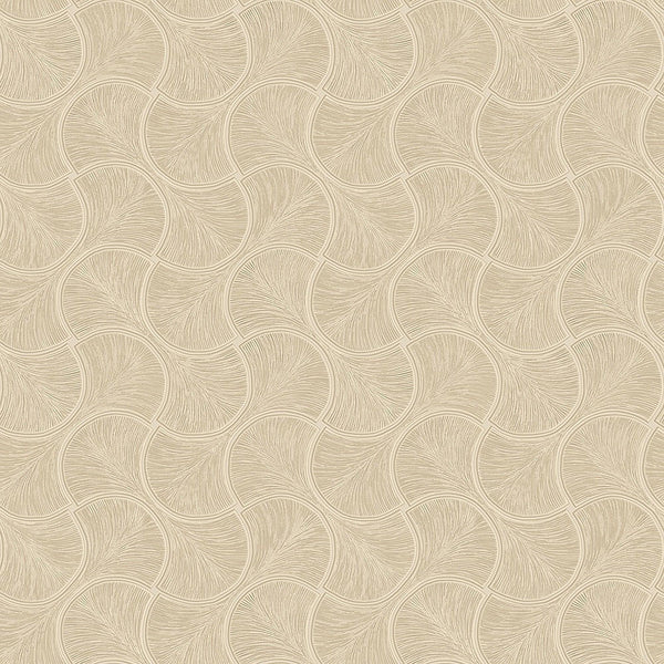 Round Geometric Shapes Deep Embossed Wallpaper, Beige Shiny Surface Textured Wall Accent Decor - Adawall -Houston Wallpaper Store - Walcoverings, Curtains & Wall Panels