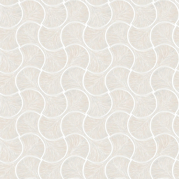 Round Geometric Shapes Deep Embossed Wallpaper, Light Neutral Shiny Surface Textured Wall Accent Decor - Adawall -Houston Wallpaper Store - Walcoverings, Curtains & Wall Panels