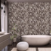 Round Shapes Deep Embossed Wallpaper, Brown Modern Geometric Flocked Wallcovering, Non-Pasted, Large 114 sq ft Roll - Adawall -Houston Wallpaper Store - Walcoverings, Curtains & Wall Panels