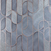 Rounded Shapes 3D Embossed Wallpaper, Dark Gray Velvet Flocked Geometric Elegant Wallcovering - Adawall -Houston Wallpaper Store - Walcoverings, Curtains & Wall Panels