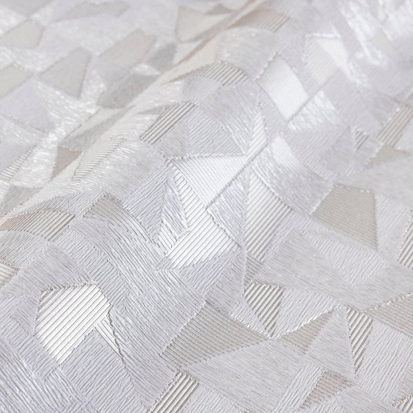 Shimmering Geometric Shapes Wallpaper, Light Gray Deep Embossed Asymmetrical Design Wallcovering - Adawall -Houston Wallpaper Store - Walcoverings, Curtains & Wall Panels