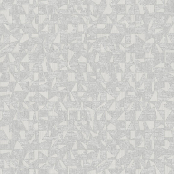 Shimmering Geometric Shapes Wallpaper, Light Gray Deep Embossed Asymmetrical Design Wallcovering - Adawall -Houston Wallpaper Store - Walcoverings, Curtains & Wall Panels