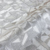 Shimmering Geometric Shapes Wallpaper, Silver Deep Embossed Asymmetrical Design Wallcovering - Adawall -Houston Wallpaper Store - Walcoverings, Curtains & Wall Panels
