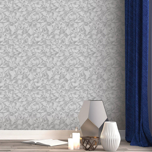 Silver Abstract Shimmering Wallpaper, Modern Luxury Sparkling Solid Color Wall Paper - Adawall -Houston Wallpaper Store - Walcoverings, Curtains & Wall Panels