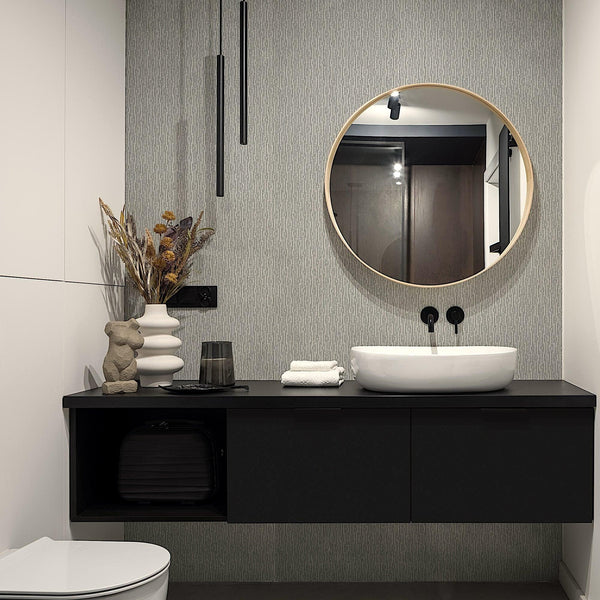 Silver Diamond Shapes Wallpaper, Shiny 3D Deep Embossed Lines Stylish Modern Wallcovering - Adawall -Houston Wallpaper Store - Walcoverings, Curtains & Wall Panels