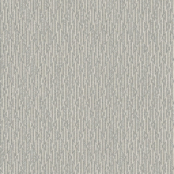 Silver Diamond Shapes Wallpaper, Shiny 3D Deep Embossed Lines Stylish Modern Wallcovering - Adawall -Houston Wallpaper Store - Walcoverings, Curtains & Wall Panels