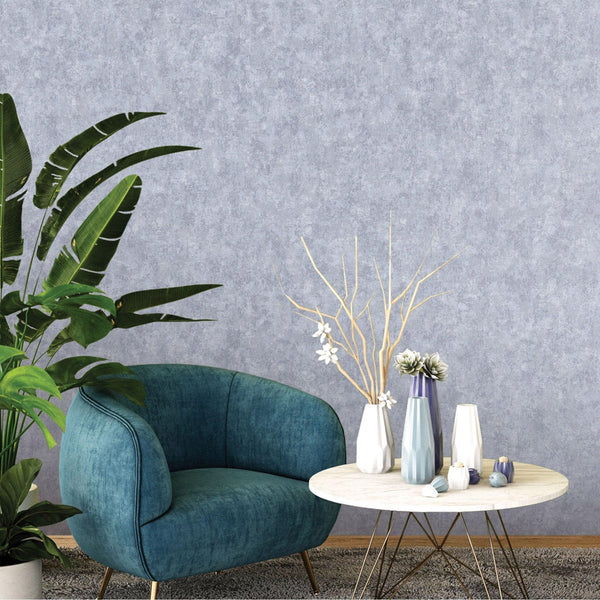 Silver Distressed Rustic 3D Embossed Wallpaper, Metallic Rich Textured Industrial Wallcovering - Adawall -Houston Wallpaper Store - Walcoverings, Curtains & Wall Panels