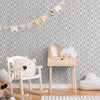 Silver Geometric Chain Pattern Wallpaper, Deep Embossed Stylish Sparkling Luxury Design - Adawall -Houston Wallpaper Store - Walcoverings, Curtains & Wall Panels