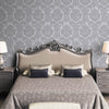 Silver Rich Baroque Damask Wallpaper Deep Embossed Shimmering Vintage Design - Adawall -Houston Wallpaper Store - Walcoverings, Curtains & Wall Panels