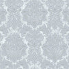 Silver Rich Baroque Damask Wallpaper Deep Embossed Shimmering Vintage Design - Adawall -Houston Wallpaper Store - Walcoverings, Curtains & Wall Panels