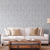 Silver Rich Baroque Damask Wallpaper Deep Embossed Shimmering Vintage Design - Adawall -Houston Wallpaper Store - Walcoverings, Curtains & Wall Panels