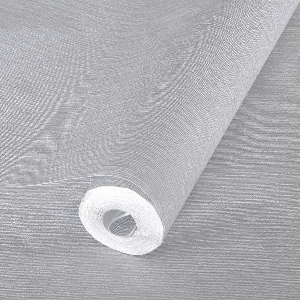 Solid Color Embossed Modern Wallpaper, Gray, Neutral Colors Contemporary Textured Wallcovering, Durable 114 sq ft Roll - Adawall -Houston Wallpaper Store - Walcoverings, Curtains & Wall Panels