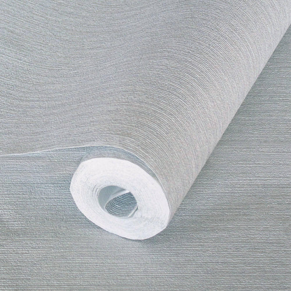 Solid Color Embossed Modern Wallpaper, Silver, Neutral Colors Contemporary Textured Wallcovering, Durable 114 sq ft Roll - Adawall -Houston Wallpaper Store - Walcoverings, Curtains & Wall Panels