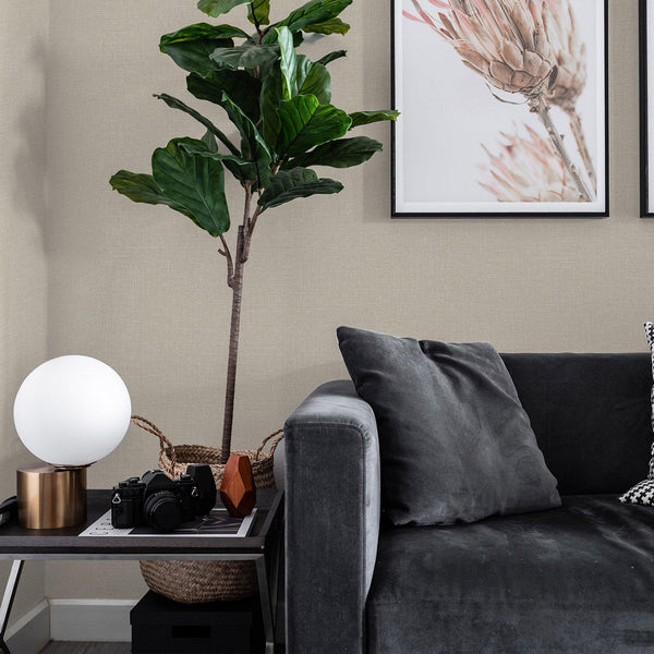 Solid Color Linen Textured Wallpaper, Light Beige Modern Neutral Colors Non-Pasted Wallcovering - Adawall -Houston Wallpaper Store - Walcoverings, Curtains & Wall Panels