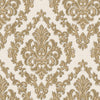 Stylish Baroque Deep Embossed Wallpaper, White, Gold, Timeless Damask Ornate Patterns Sparkling Wallcovering, Elegant Washed Colors Design - Adawall -Houston Wallpaper Store - Walcoverings, Curtains & Wall Panels