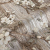 Stylish Floral Wallpaper, Brown, White Embossed Flocked Botanical Blossom Pattern, Bloom Design, Trendy Wall Accent Decoration - Adawall -Houston Wallpaper Store - Walcoverings, Curtains & Wall Panels