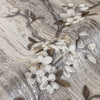 Stylish Floral Wallpaper, Gray, Brown Embossed Flocked Botanical Blossom Pattern, Bloom Design, Trendy Wall Accent Decoration - Adawall -Houston Wallpaper Store - Walcoverings, Curtains & Wall Panels