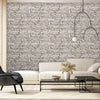 Stylish Floral Wallpaper, Gray, Brown Embossed Flocked Botanical Blossom Pattern, Bloom Design, Trendy Wall Accent Decoration - Adawall -Houston Wallpaper Store - Walcoverings, Curtains & Wall Panels