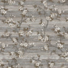 Stylish Floral Wallpaper, Gray, Brown Embossed Flocked Botanical Blossom Pattern, Bloom Design, Trendy Wall Accent Decoration - Adawall -Houston Wallpaper Store - Walcoverings, Curtains & Wall Panels