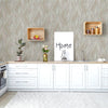 Stylish Herringbone Geometric Wallpaper, Gray, Silver Embossed Large Zigzag Pattern Wallcovering Wall Accent - Adawall -Houston Wallpaper Store - Walcoverings, Curtains & Wall Panels